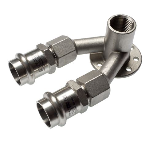 Press fitting V-contour double wall disc