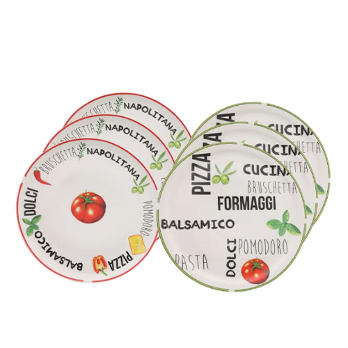 Cookinglife Pizza Plates Set, Italy style