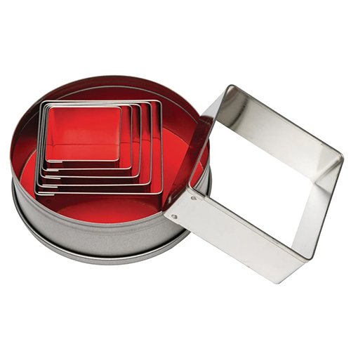 Square Plain Pastry Cutter Set